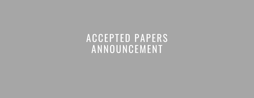 Accepted Papers Announcement